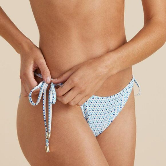 Minkpink Zephyr Blue Multi Side Tie String Bikini Bottoms Size Medium NWT - Picture 10 of 10